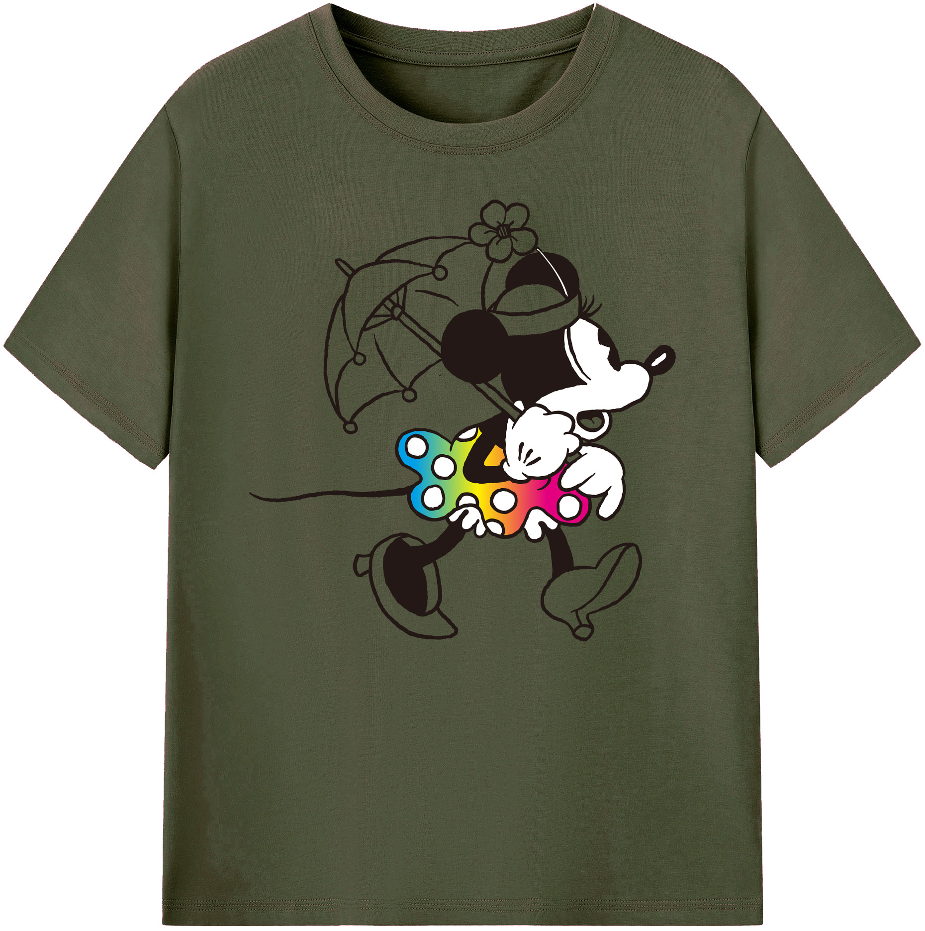 ミッキーマウス Mickey Mouse 綿100％ メンズ半袖Tシャツ｜肌触りやわらか＆通気性